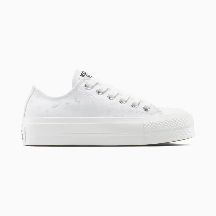 Converse Chuck Taylor All Star Lift Platform Embroidered Flowers Vintage White/Gum Honey/Silver (A15484C)