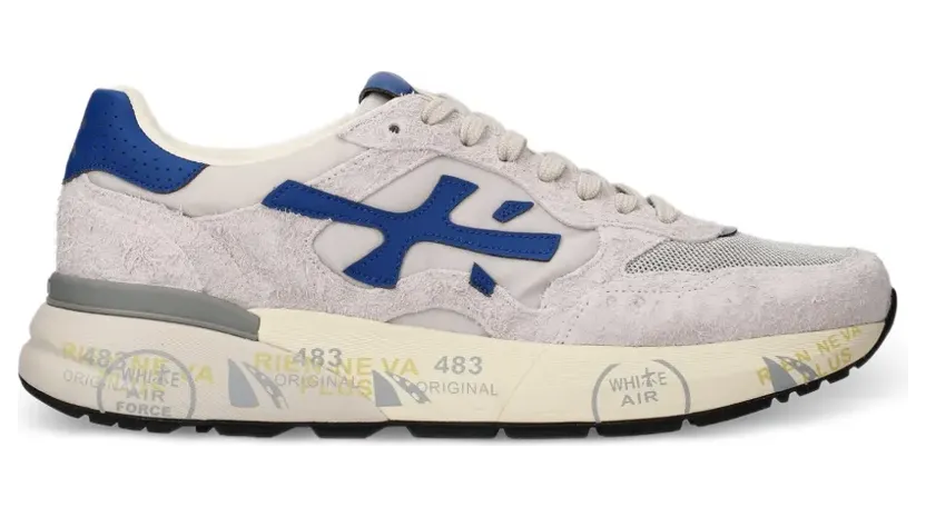 Premiata Mick 0.1 Sneakers mit Wildlederapplikation – Grau (MICK8237)