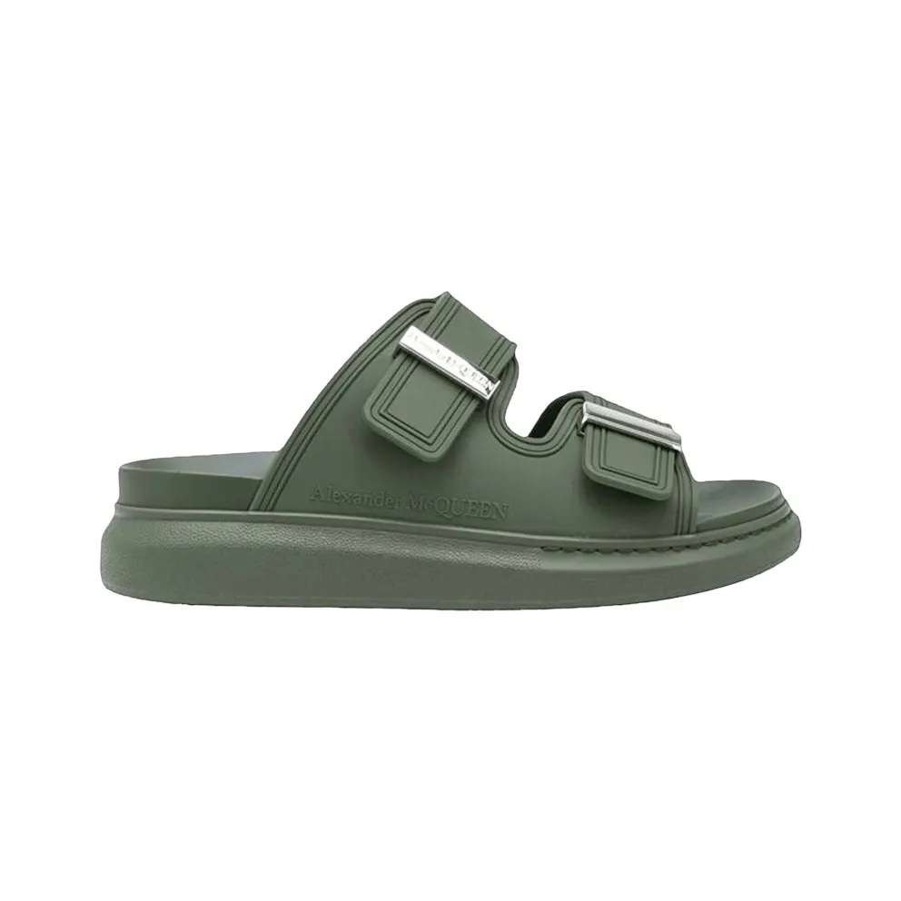 Alexander McQueen Hybrid Double Buckle Sandal Khaki (663563W4Q513084)