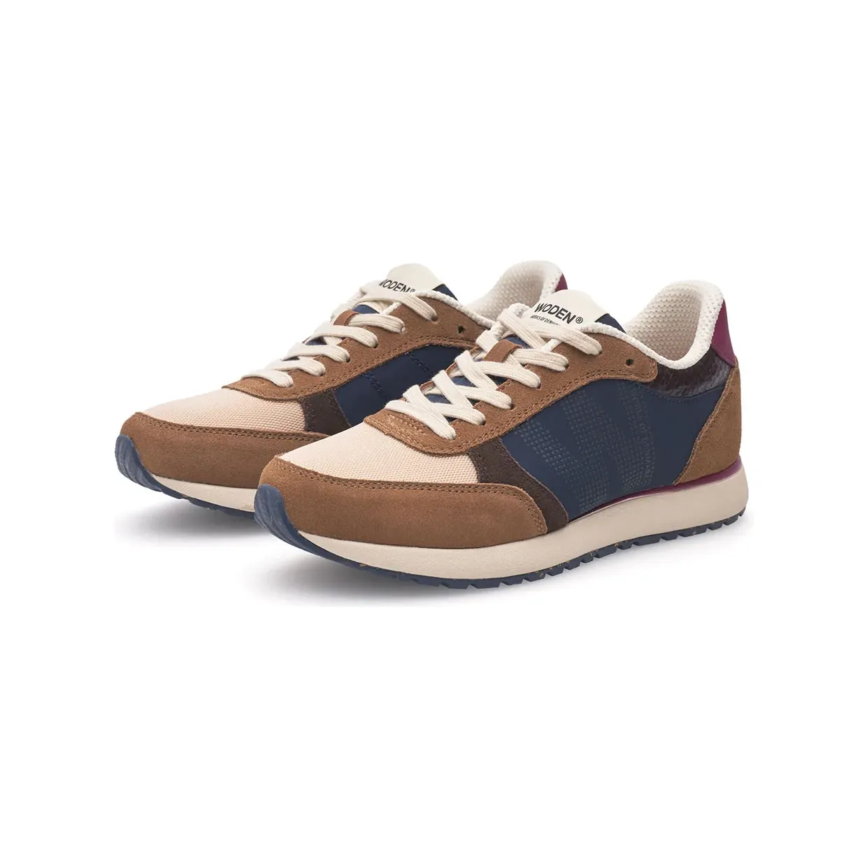 Woden Lichtbeige / Marine / Karamel / Cyclaam (WL740-258)