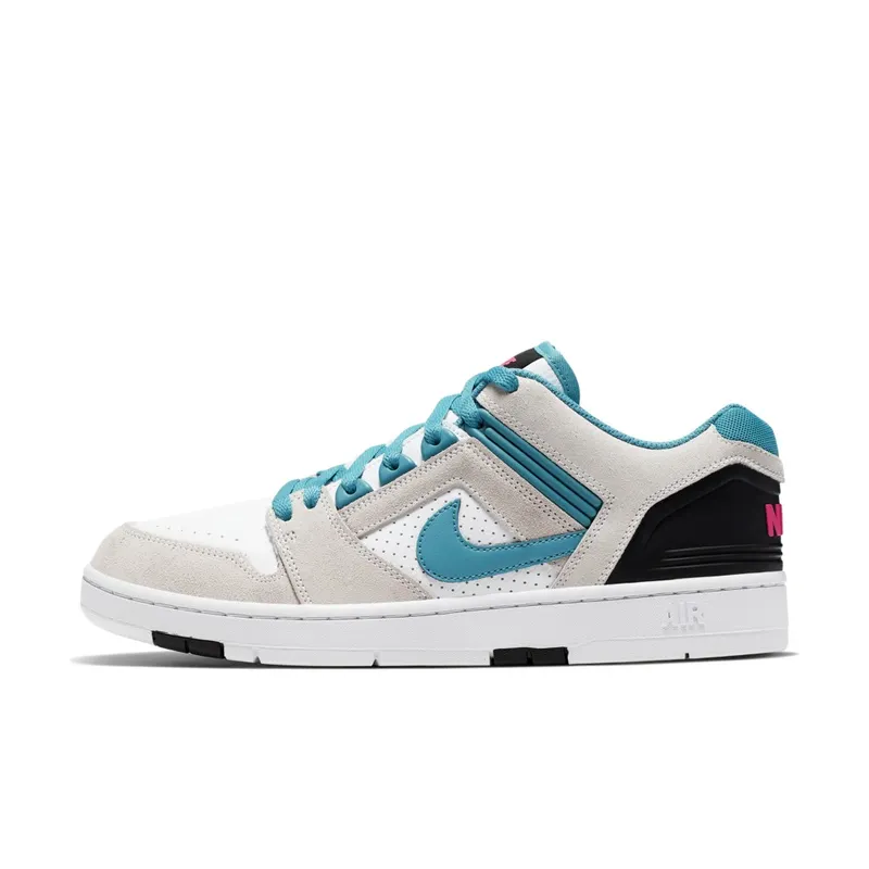Nike  SB Air Force 2 Low South Beach White/Teal Nebula-Black-Pink Flash (AO0300-101)