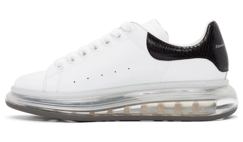 Alexander McQueen White & Brown Croc Clear Sole Oversized Sneakers (645872WHZ4P) (3)
