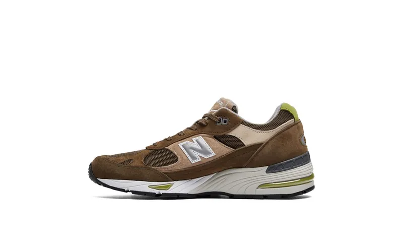New Balance 991 MiUK Brown Tan Green (M991OLB)
