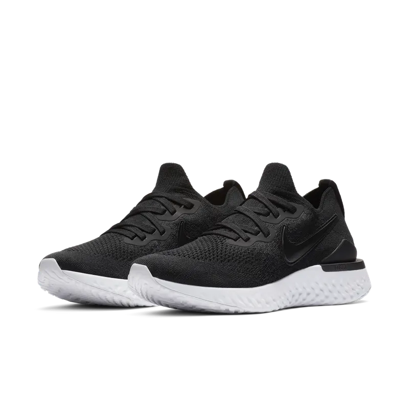 Nike Epic React Flyknit 2 Black White (W) Black/Black-Gunsmoke (BQ8927-002)