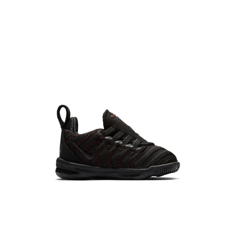 Nike LeBron 16 Fresh Bred (TD) Black/Black-University Red (AQ2468-002)