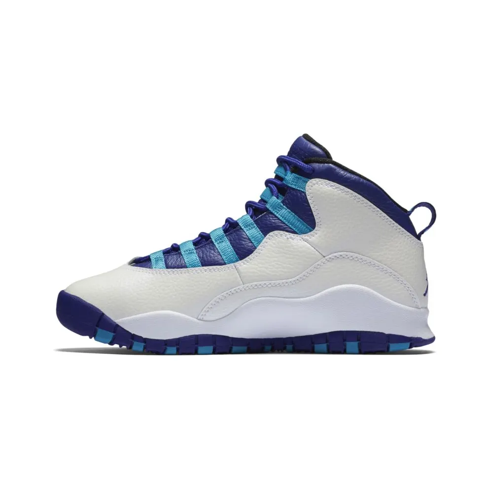 Jordan 10 Retro Charlotte 2016 (GS) White/Concord-Blue Lagoon-Black (310806-107)