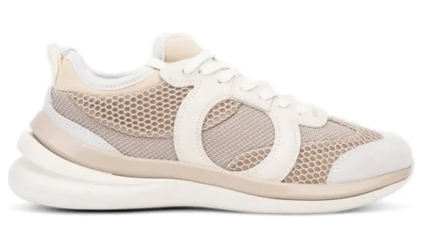 Ferragamo Sneakers met net detail – Beige (790290)