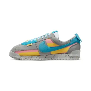 Nike x Union LA Cortez Grey Yellow “Light Smoke Grey / Coral Chalk / Varsity Maize / Blue Fury” (DR1413-002)