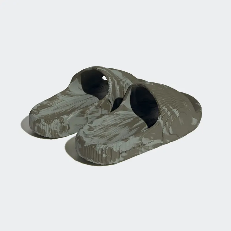 adidas Adilette 22 Slides Olive Strata Silver Green (HP6517)