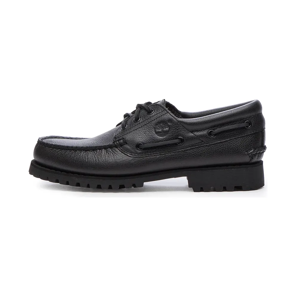 Timberland – Handgenähter Timberland Authentic 3-Ösen-Boat Shoe Men in Black, Men, Black (TB:0A2PDQ:ANI:080)