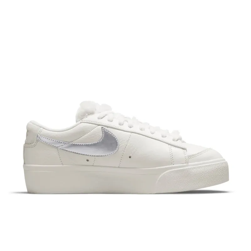 Nike Blazer Low Platform Faux Sherpa Fur (DO8993-100)