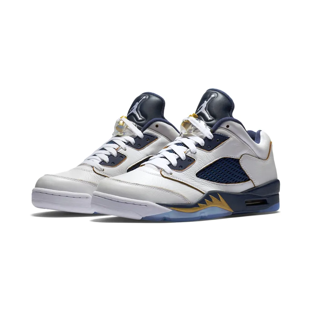 Jordan 5 Retro Low Dunk From Above White/Metallic Gold Star – Midnight Navy (819171-135)