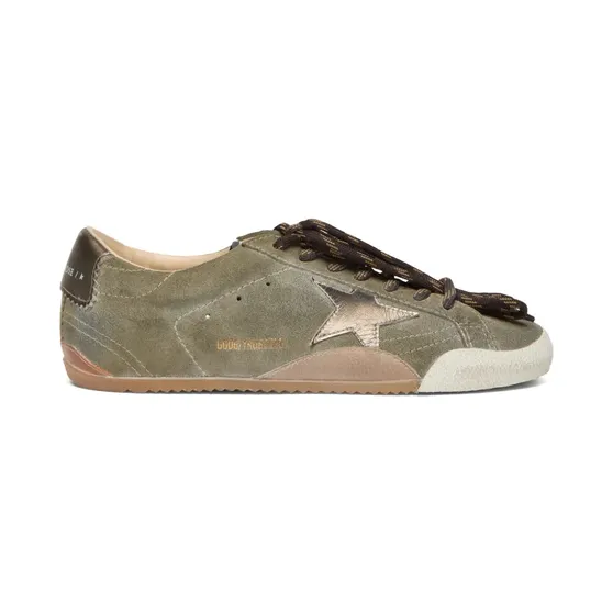 Golden Goose True-Star aus olivem Wildleder mit goldfarbenem Stern “Green” (GWF00922F008631)