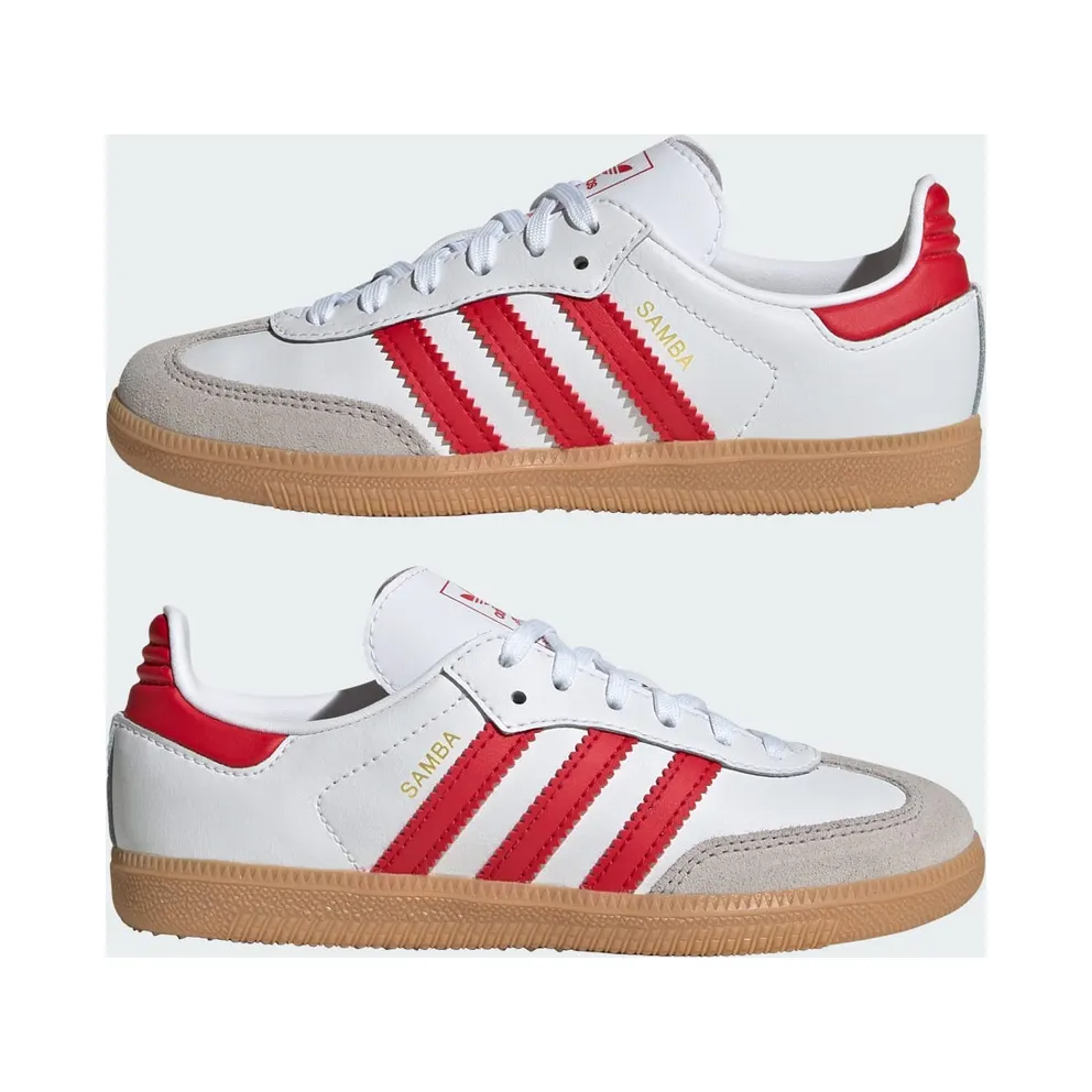 Adidas Samba OG Kids Cloud White / Better Scarlet / Gum (JQ2829)
