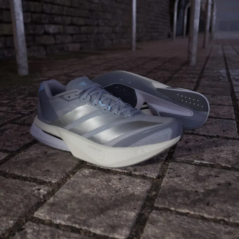 adidas Adizero Boston 13 Halo Silver Metallic Glow Blue (JS4949)
