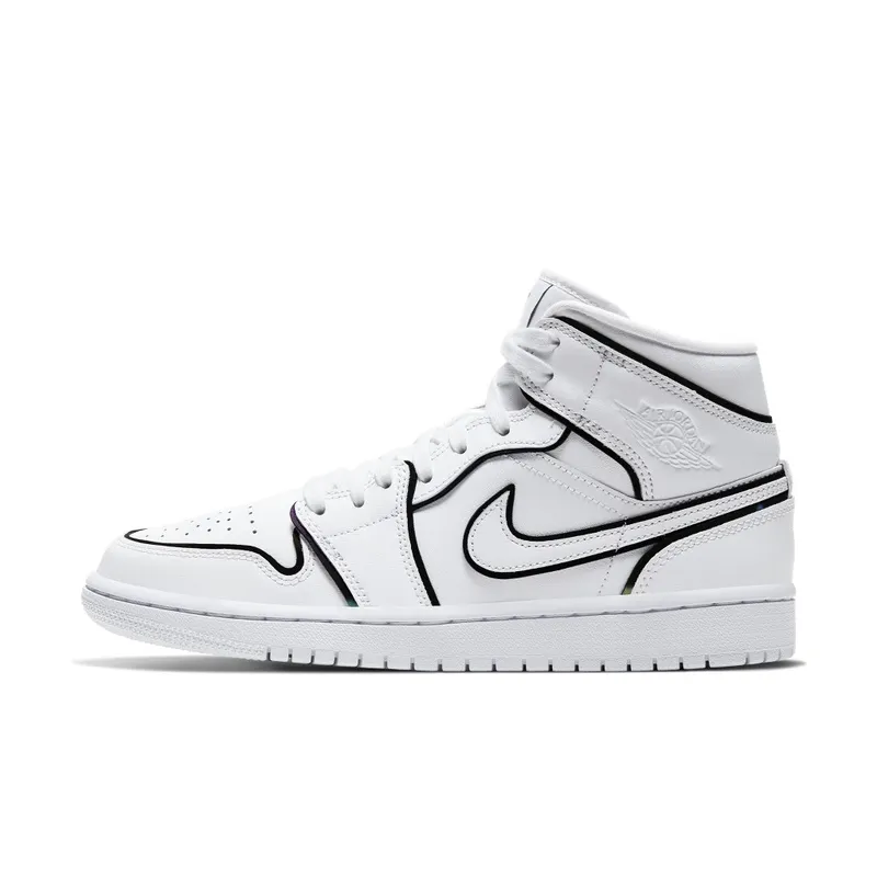 Jordan 1 Mid Iridescent Reflective White (W) White/White (CK6587-100)