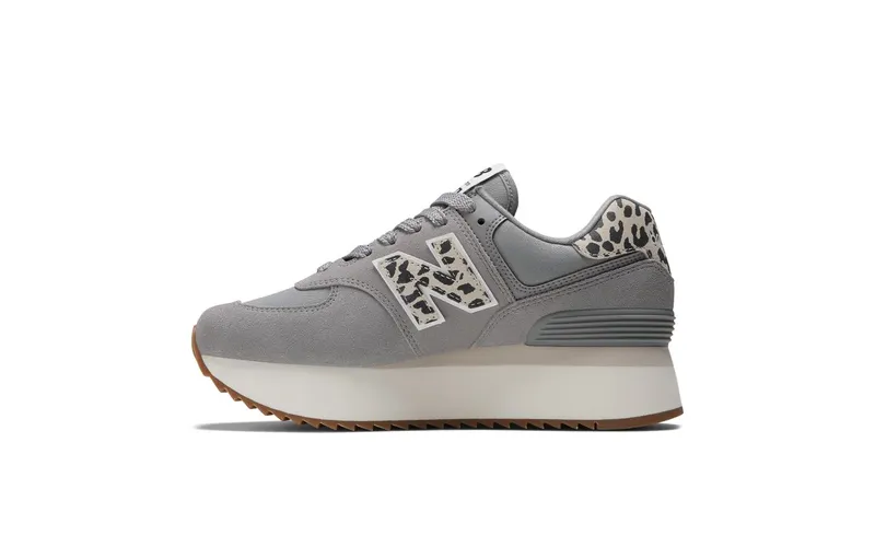New Balance 574 Plus Shadow Grey Leopard Print (WL574ZDB)