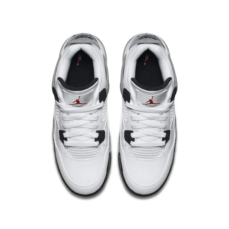 Jordan 4 Retro White Cement 2016 (GS) White/Fire Red-Black-Tech Grey (836016-192)