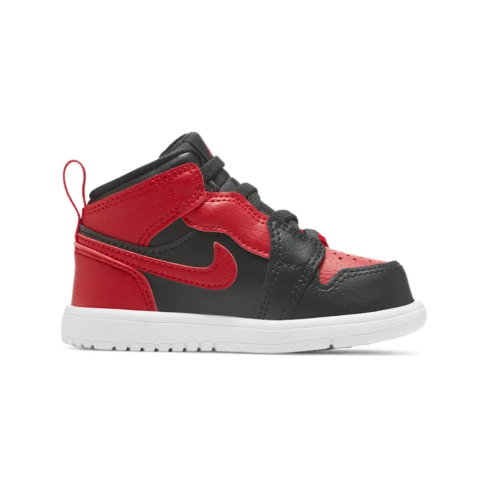 Jordan 1 Mid Alt Banned 2020 (TD) Black/University Red-Black-White (AR6352-074)