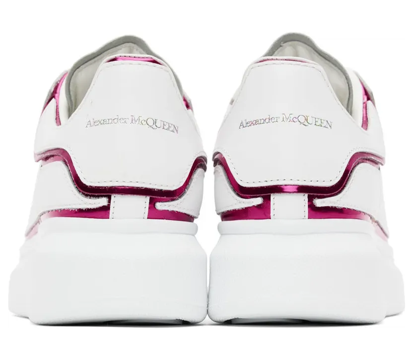 Alexander McQueen White & Pink Oversized Sneakers (708750WICGG) (2)