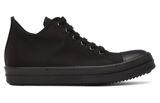 Rick Owens Drkshdw Black Wax Low-Top Sneakers (DU20F1802 CNP)