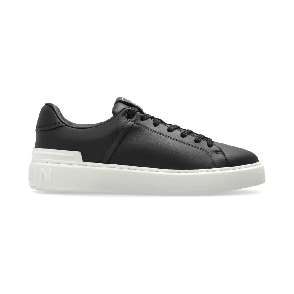 Balmain B-Court Sneakers aus Glattleder – Weiß (HN1VI690LVTR)