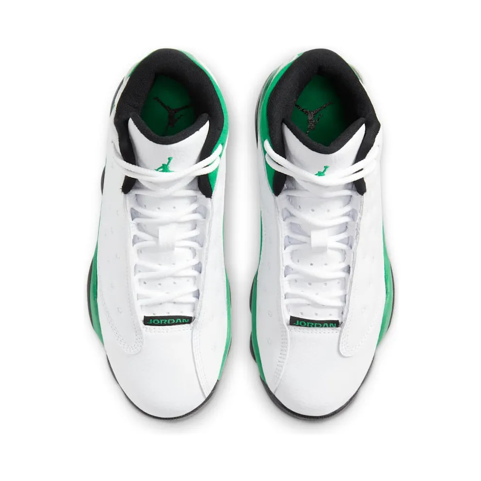 Jordan 13 Retro White Lucky Green (PS) White/White-Lucky Green-Black (414575-113)