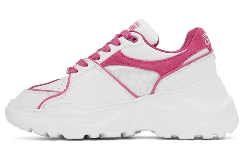 Versace Jeans Couture Off-White & Pink Speedtrack Low Sneakers (E71VA3SC4EZP064) (3)
