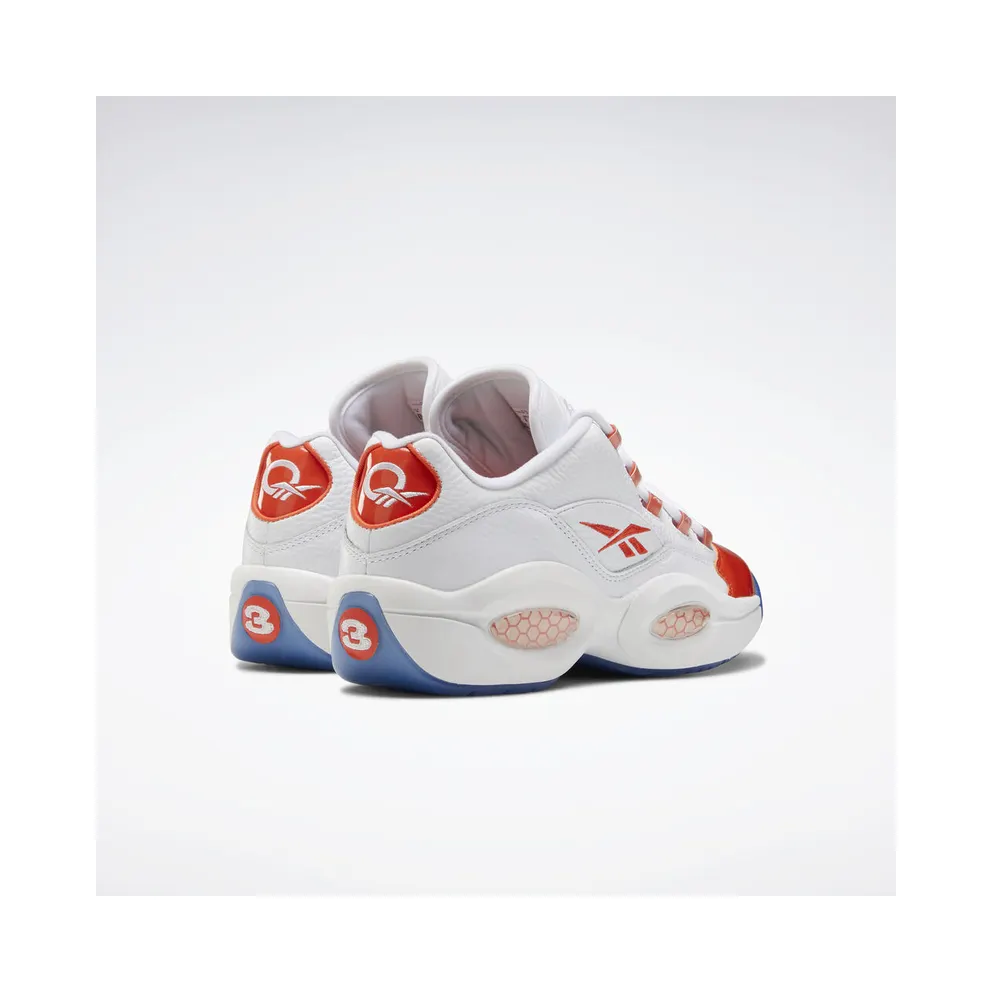 Reebok Question Low Patent Toe Orange White/Vivid Orange-Reebok Ice (Other Brands Other)