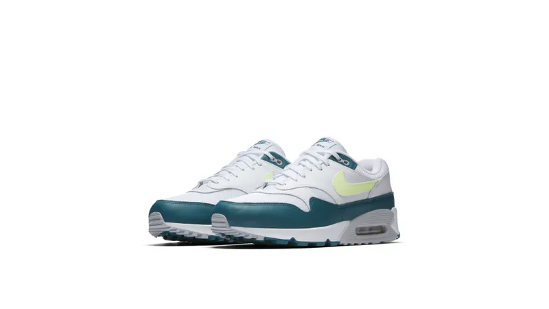 Nike Air Max 90/1 Spruce Lime White/Geo Teal-Lime Blast-Wolf Grey (AJ7695-103)