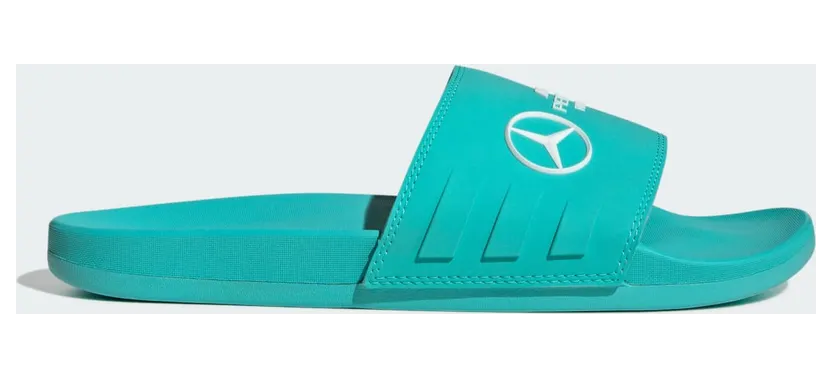 Adidas Mercedes – AMG Petronas Formula One Team adilette Comfort Slippers Semi Mint Rush / Cloud White / Semi Mint Rush (JR1071)