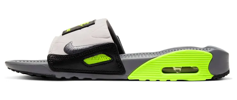 Nike Air Max 90 Slide Smoke Grey Volt Black (W) (CT5241-001)