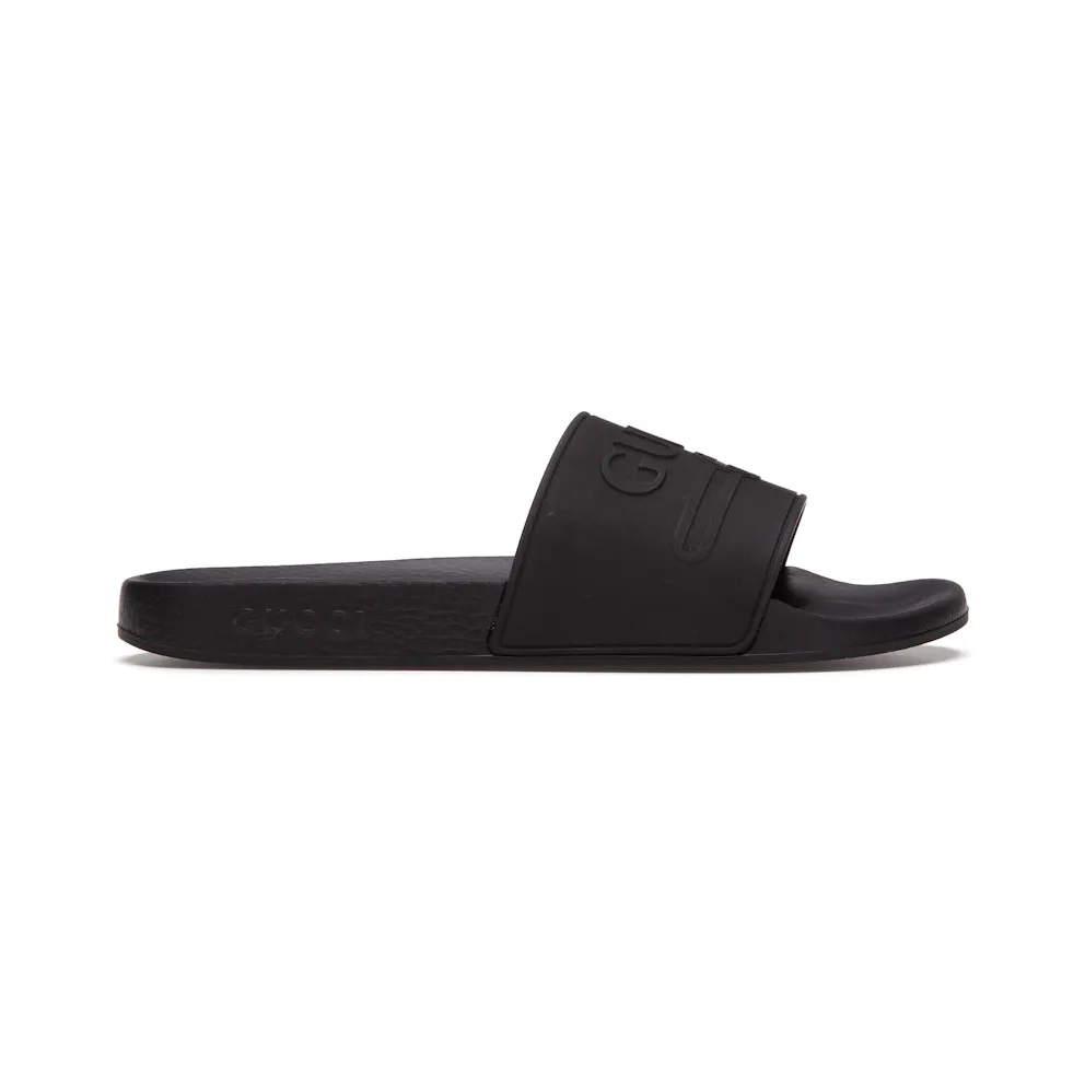 Gucci Logo Slide Rubber Black
