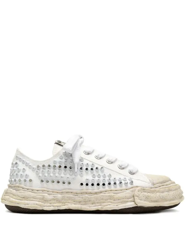 Maison MIHARA YASUHIRO Canvas low-top with studs – White (J16SH187)