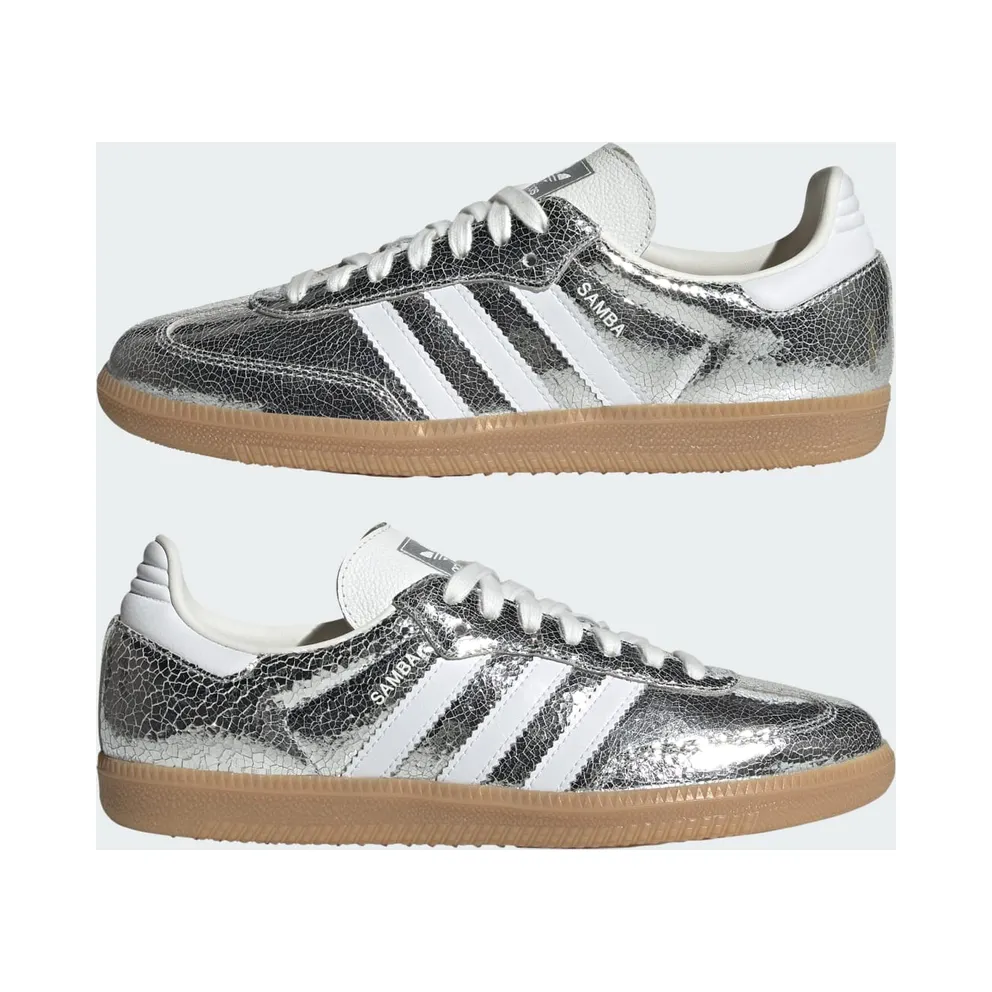 Adidas Samba OG Silver Metallic / Cloud White / Core White (JR0035)