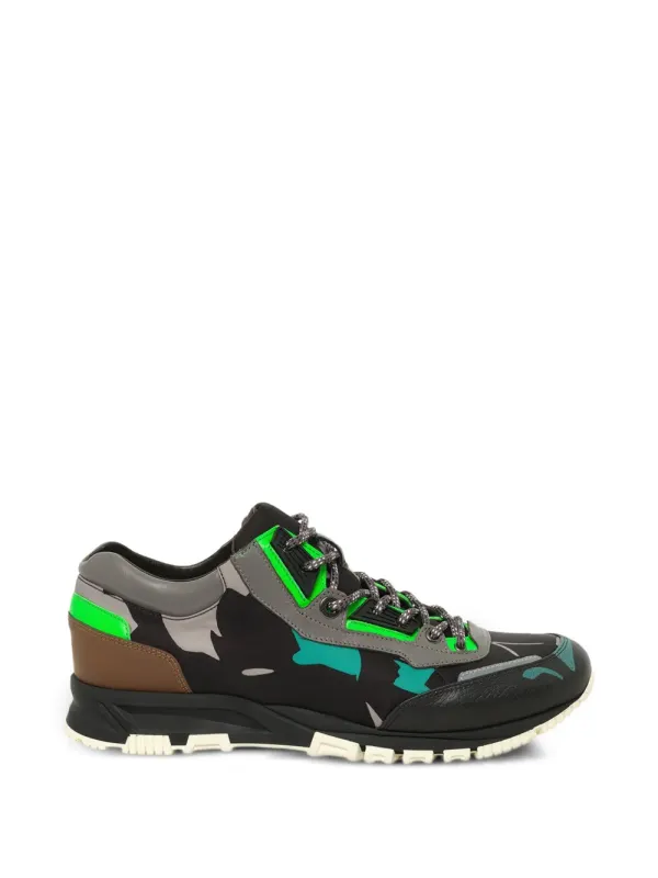 Lanvin floral-print leather-trim sneakers – Schwarz (SKDRSINYFLA161040)