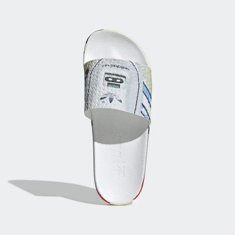 adidas Micro Adilette Raf Simons Silver Metallic/Bright Red/Bright Red (EE7955)