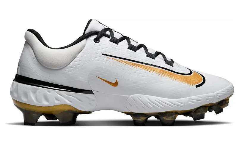 Nike Alpha Huarache Elite 4 Low MCS White Black Metallic Gold (FD6255-119)
