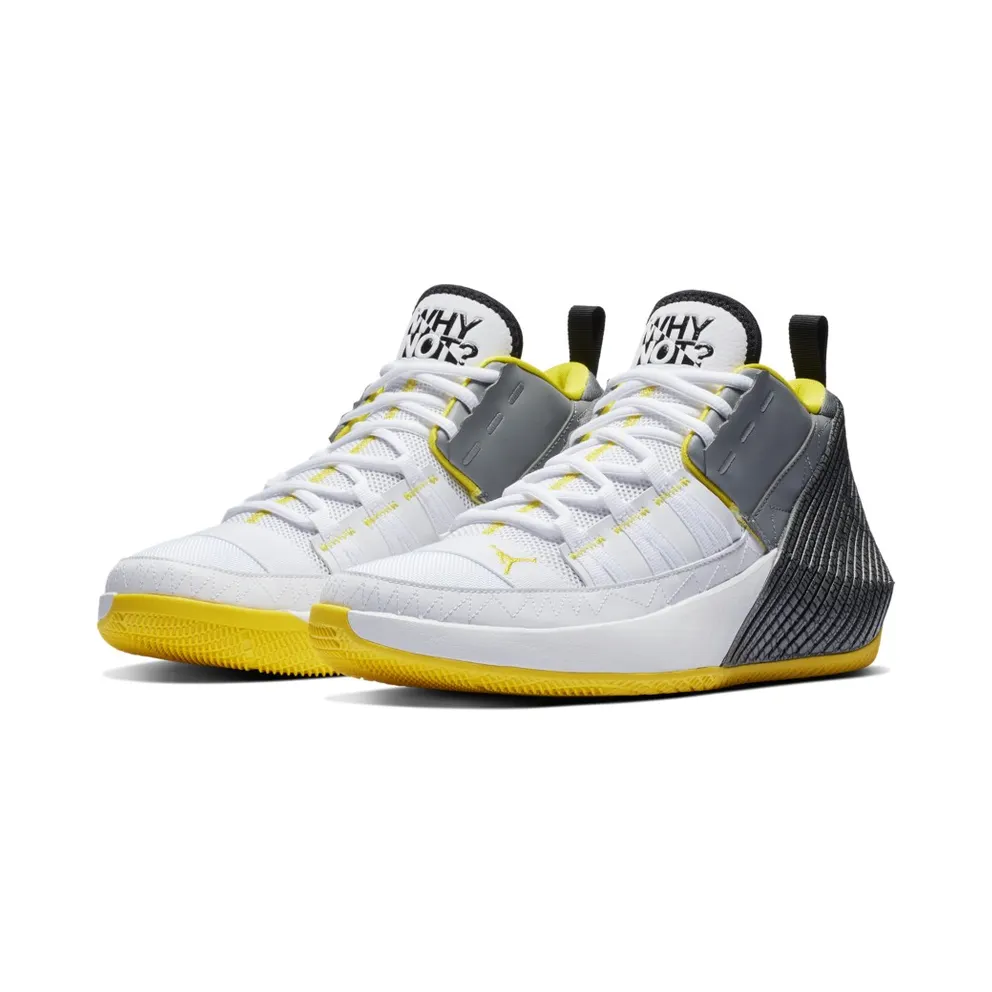 Jordan Why Not Zer0.1 Chaos White White/Particle Grey-Black-Opti Yellow (BV5498-100)