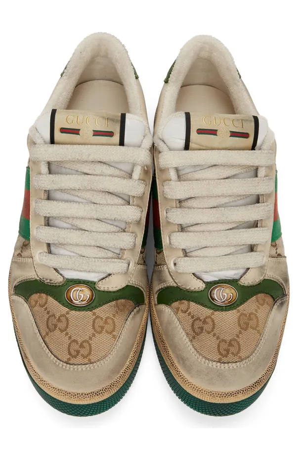 Gucci Beige Screener GG Sneakers (546551 9Y920) (5)