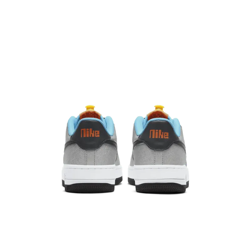 Nike Air Force 1 Low Sky Pack (GS) Metallic Silver/Hyper Crimson-Speed Yellow-Black (CW6011-001)
