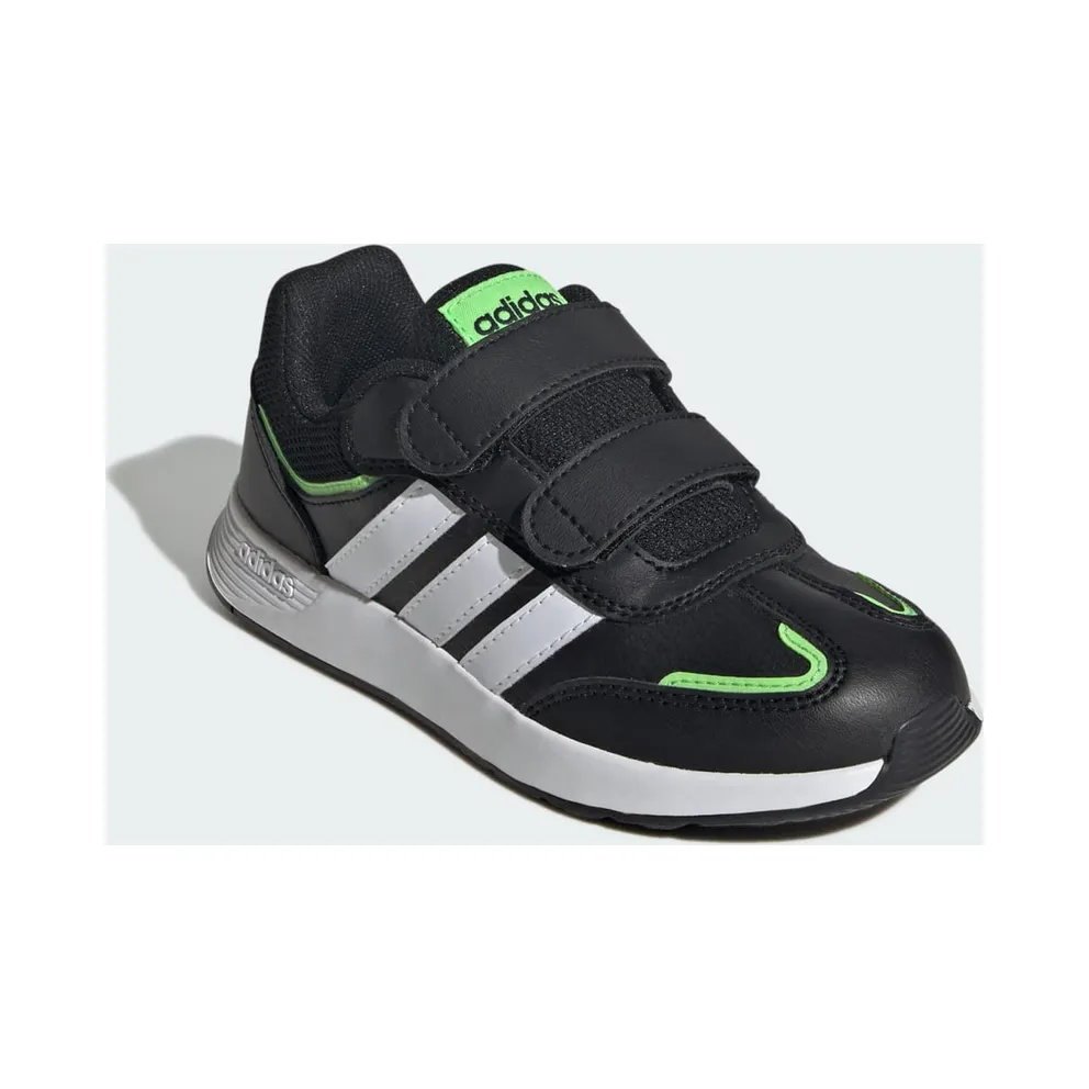 adidas Tensaur Switch Shoes Kids “Core Black / Cloud White / Lime Burst” (JQ8089)