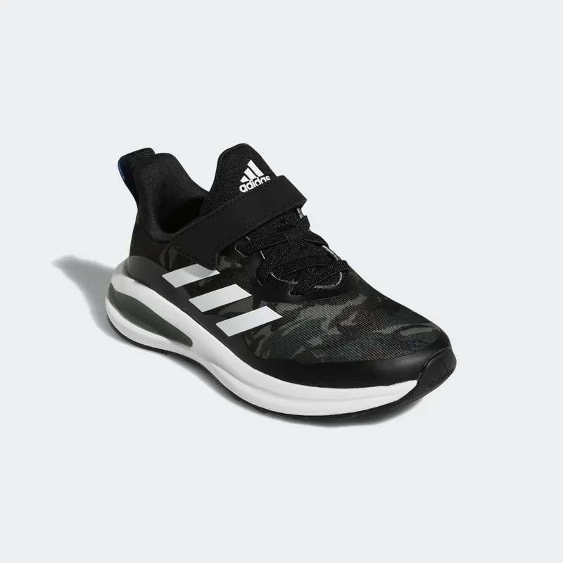 Adidas FortaRun Sport Running Lace and Top Strap Core Black / Cloud White / Green Oxide (GV9473)