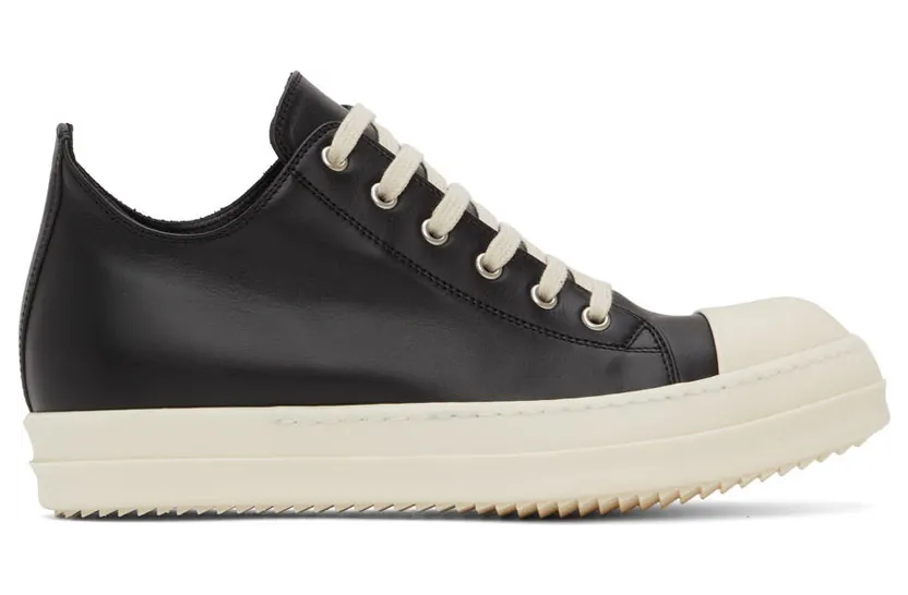Rick Owens Black Leather Sneakers (RU02B2891 LPO)