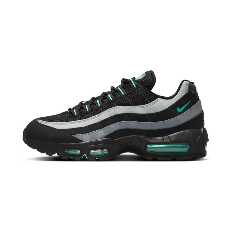 Nike Air Max 95 “Black / Cool Grey / Light Smoke Grey / Aurora Green” (HV6062-001)