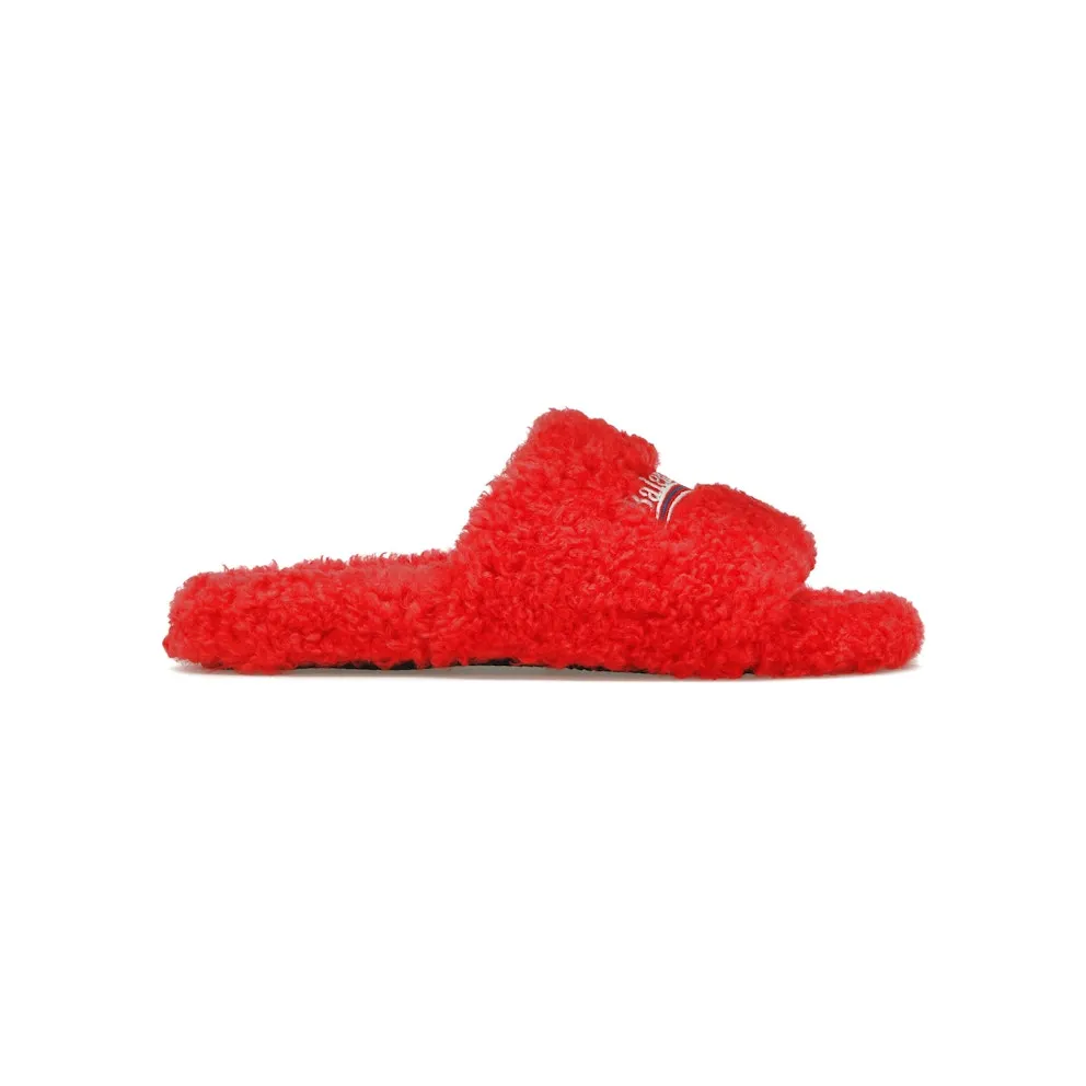 Balenciaga Furry Slide Red White (W)
