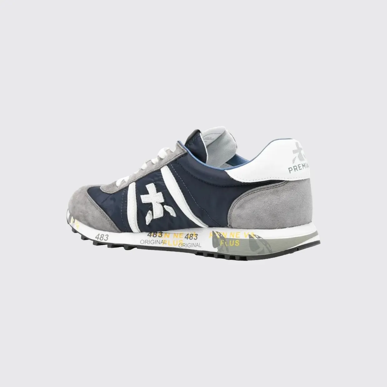 Premiata Lucy Cotton Twill and Nylon Sneakers Blue (LUCY7089) (2)
