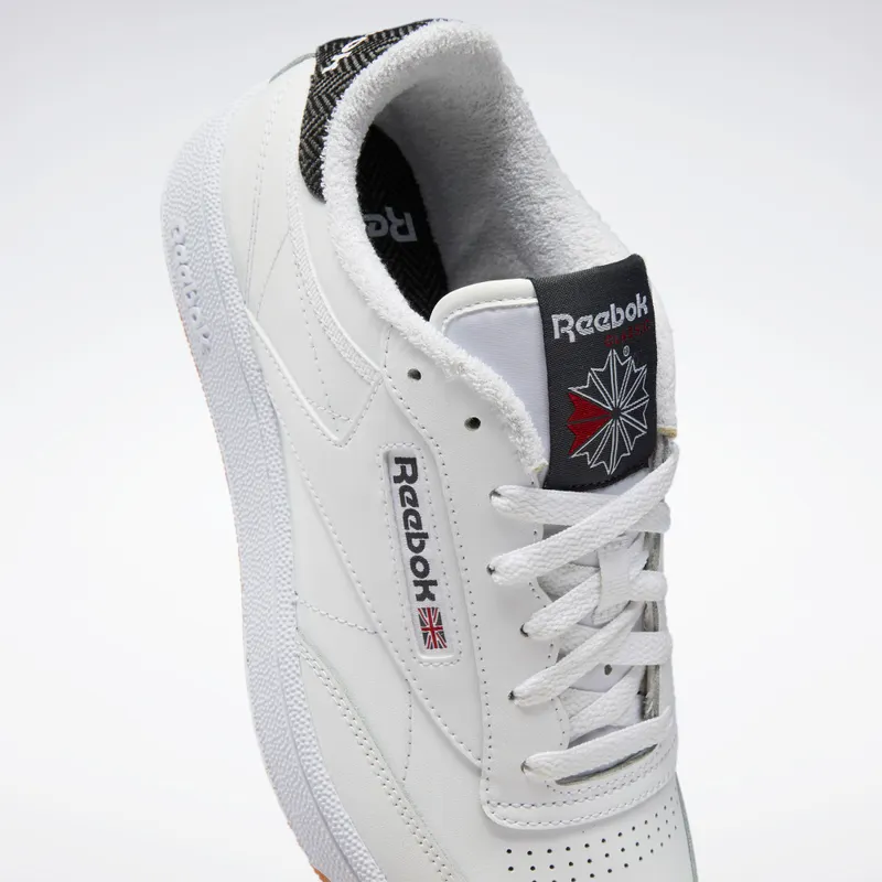 Reebok Club C 85 Shoes White / Cold Grey 2 / Flash Red