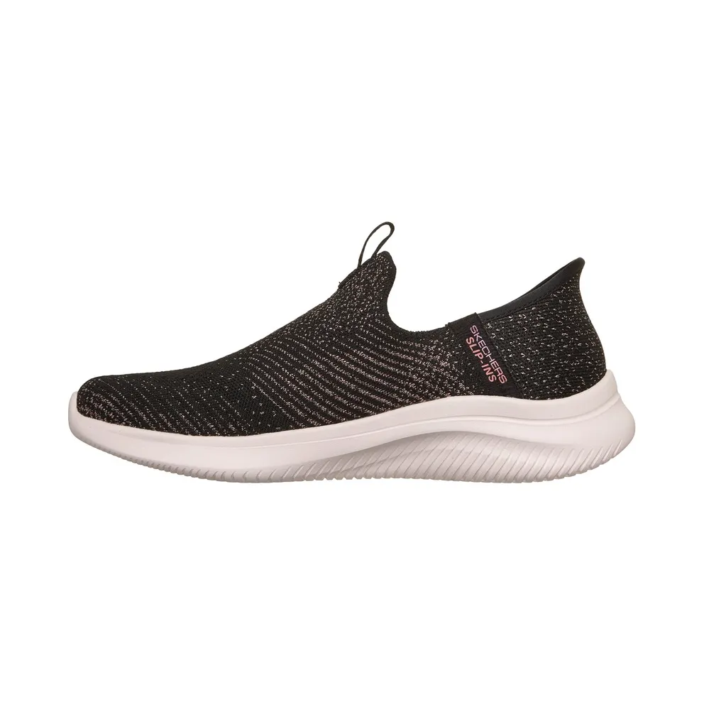 Skechers Slip-ins: Ultra Flex 4.0 “Midnight Sparkle Sneaker Black / Roos Gold” (150805BKRG)