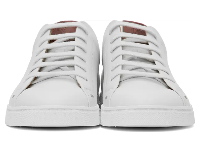 Fendi White Croc Bag Bugs Mono Eye Sneakers (7E1290 A1GN) (2)